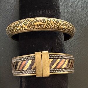 Vintage Gold and Bronze Bangles